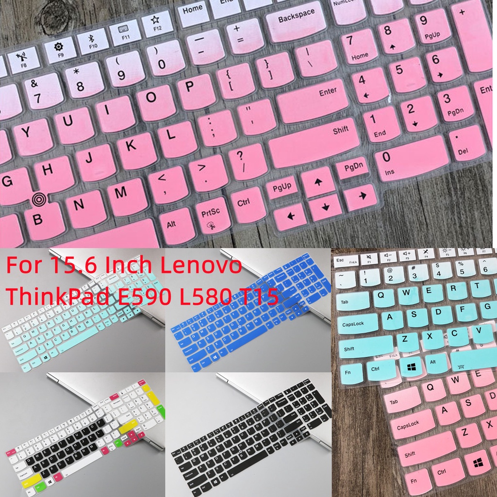 Cover Pelindung Keyboard Notebook Lenovo ThinkPad E590 L580 T15 15.6 &quot;Bahan Silikon Anti Debu