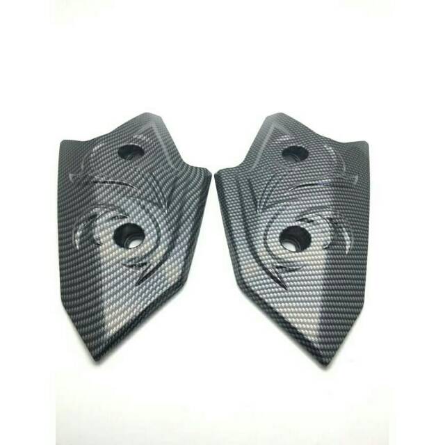 Cover carbon TUTUP KUPINGAN SPAKBOARD DEPAN YAMAHA AEROX 155 MERK NEMO CARBON