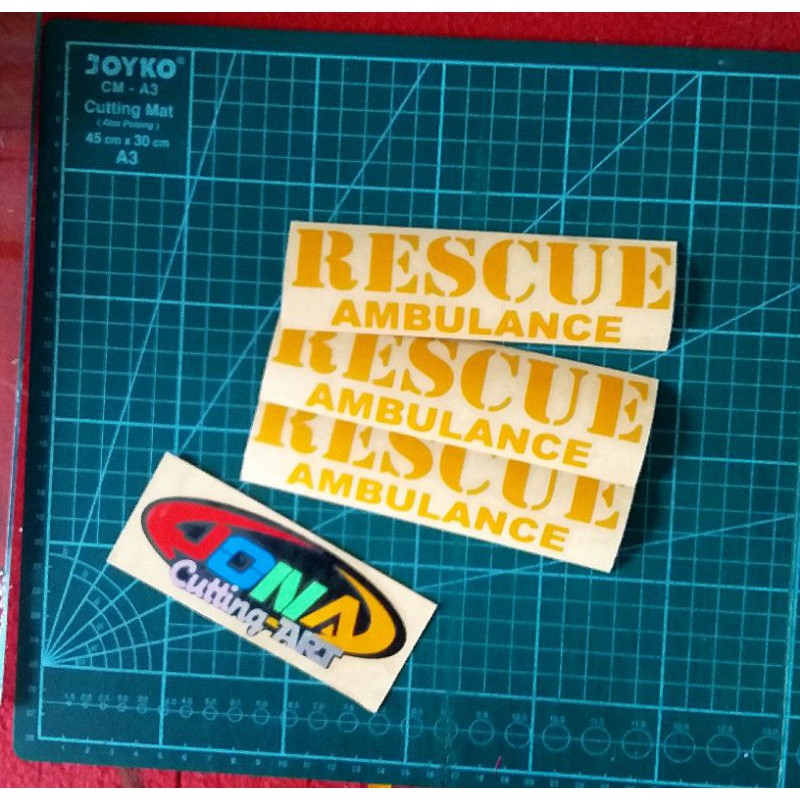 

Stiker Cutting RESCUE AMBULANCE