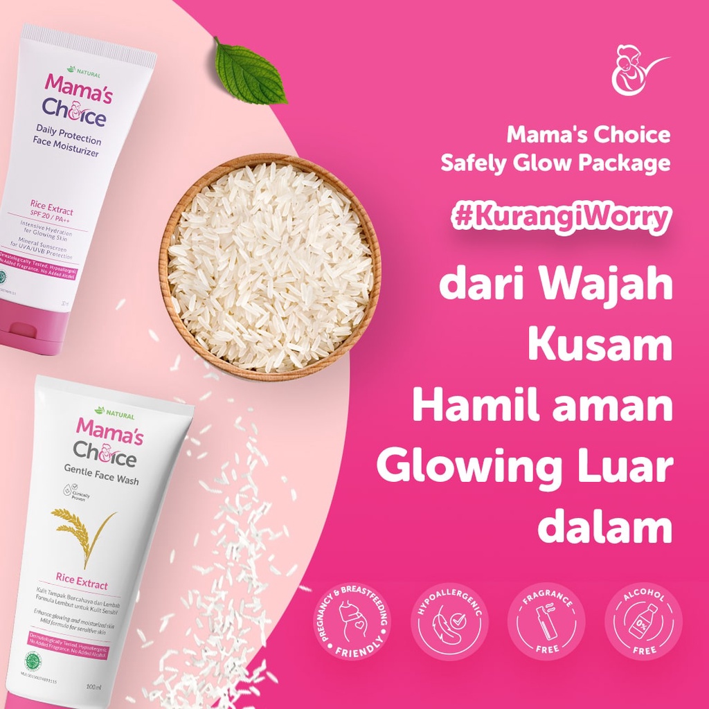 Mama's Choice Paket 2in1 Face Care (Face Wash &amp; Face Moisturizer) - Paket Perawatan Wajah untuk Ibu Hamil