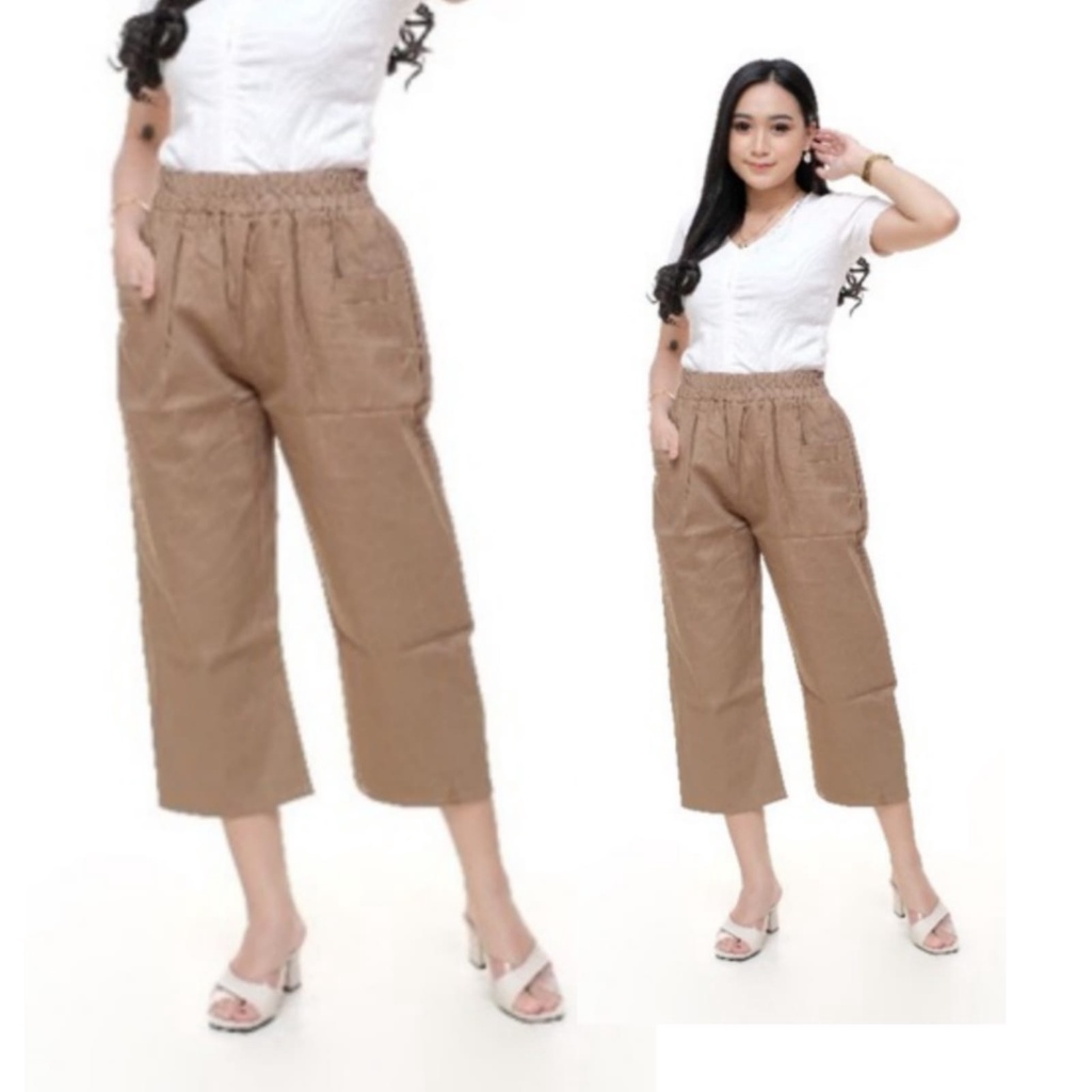 Celana Kulot Wanita Willow Pants - Celana Wanita Korea 7/9 - Celana Kulot Korea Pant Celana Wanita Bawahan