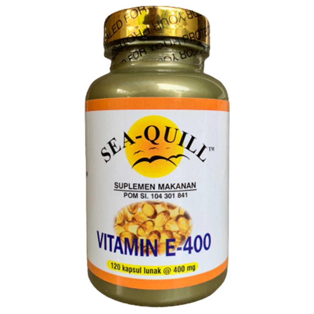 SEA-QUILL SEAQUILL SEA QUILL VITAMIN VIT E 400 IU MG CEGAH PENUAAN DINI DAYA TAHAN TUBUH 120 KAPSUL