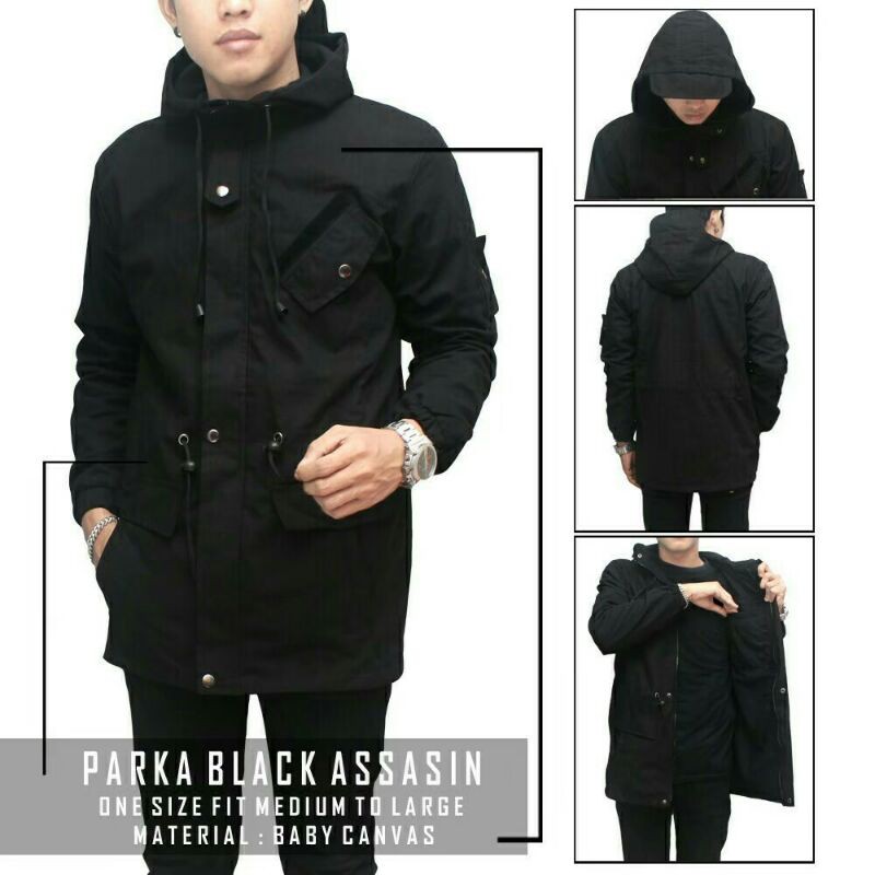 jaket parka assasin bgsr jaket pria