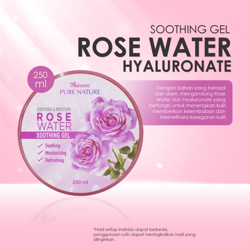 GROSIR AUTUMN ROSE WATER SOOTING GEL 250ml