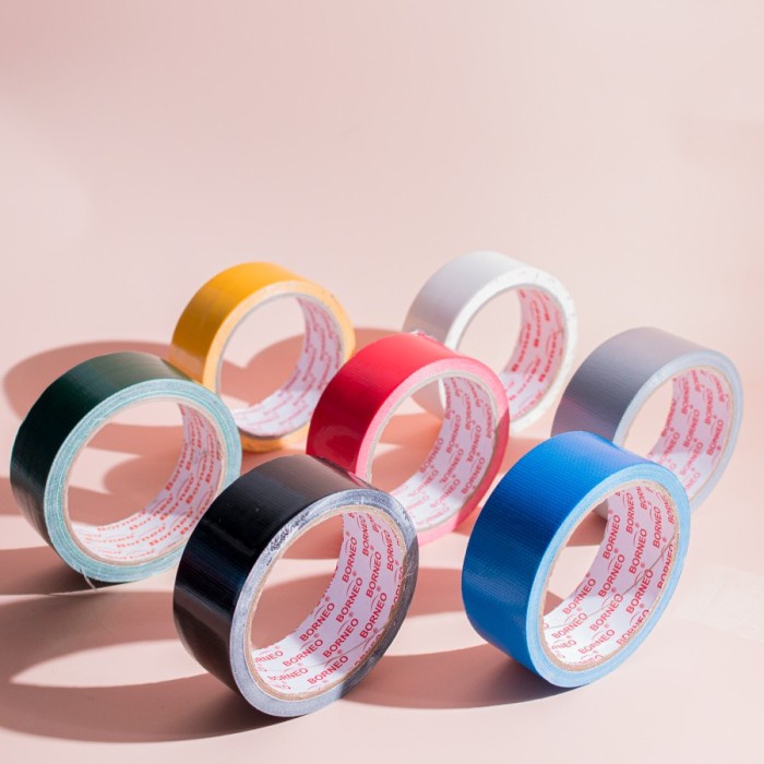 

Borneo Lakban Kain Linen Tape Premium 48mm x 8m, 7 Pilihan Warna