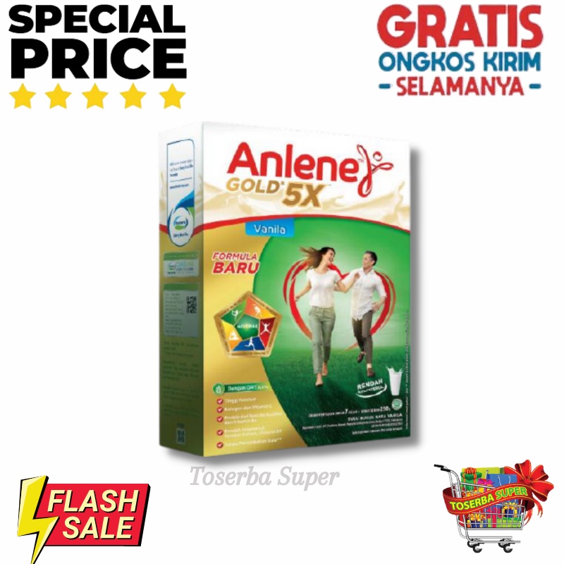 

ANLENE GOLD 5X 2 VARIAN RASA 250G / SUSU TINGGI KALSIUM UNTUK 51 KEATAS TERMURAH