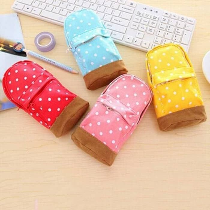 

Kotak pensil model tas / backpack tempat pensil alat tulis / koin