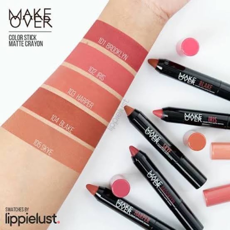 MAKE OVER COLOR STICK MATTE CRAYON / MAKE OVER LIP CRAYON / MAKEOVER LIPSTIK CRAYON / MAKE OVER LIPS