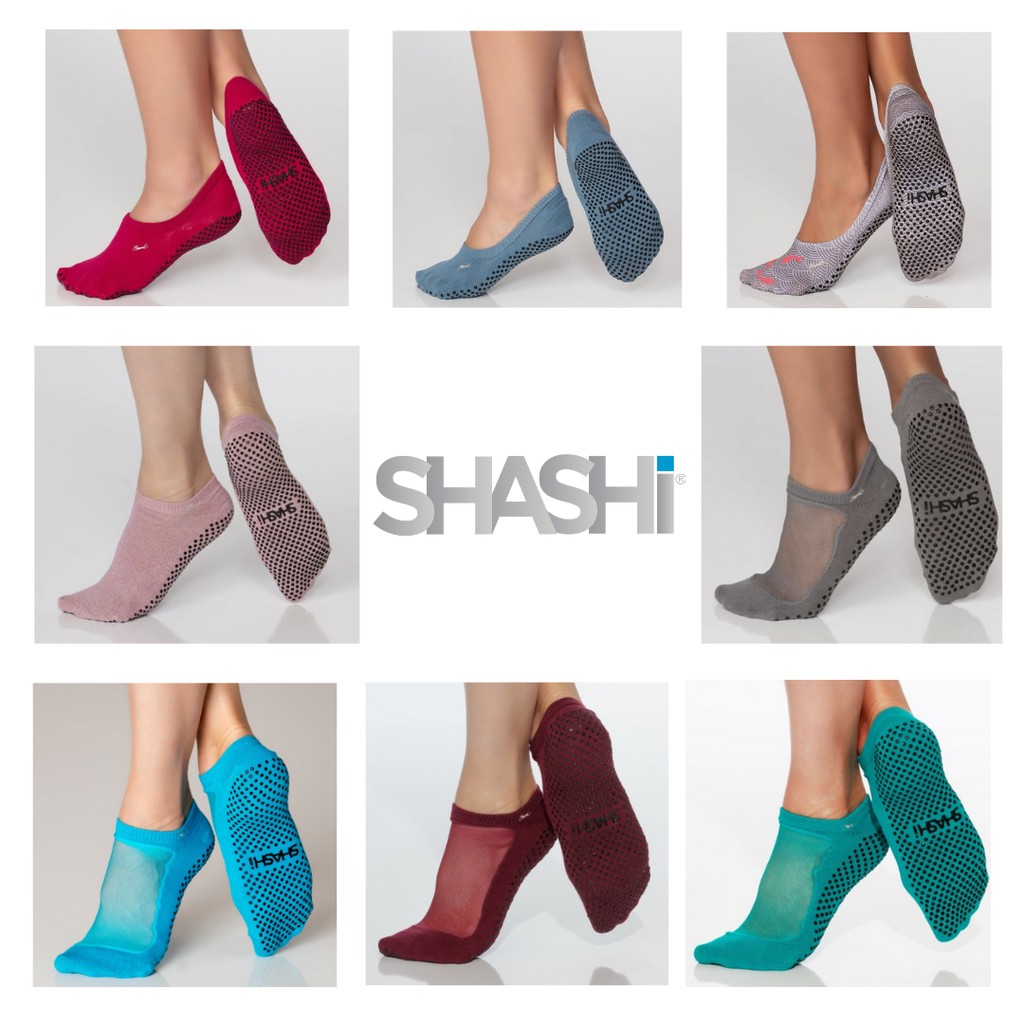 SHASHI Socks Mesh Full Ankle - Yoga Pilates Barre Ballet - Kaos Kaki Olahraga Grip Original Ori