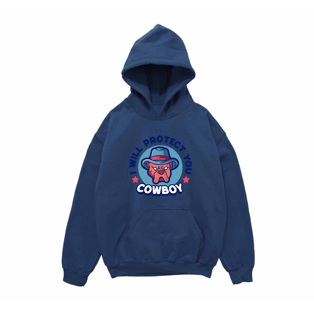 Hoodie Cowboy Sweater Pria Fleece Size M - XXL