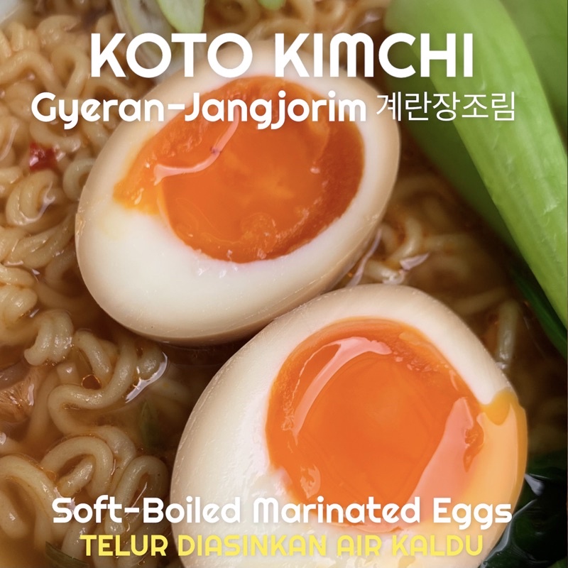 

GYERAN-JANGJORIM EGGS. TELUR AYAM OMEGA DIMARINASIKAN AIR KALDU KECAP ASIN (12 BUTIR TELUR, TOPLES KACA)
