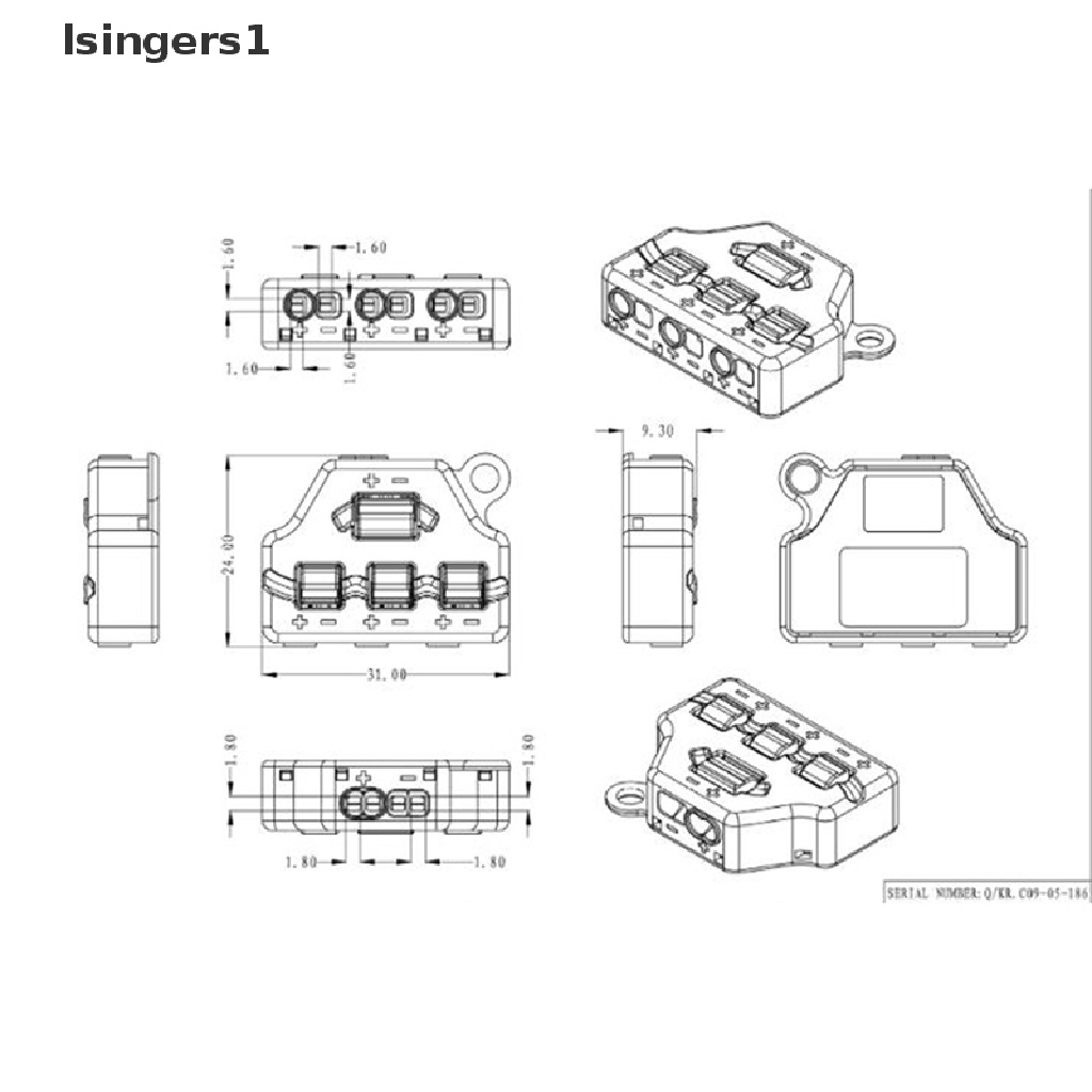 (lsingers1) Hub 3 / 6 Port Distribusi Untuk Lghts