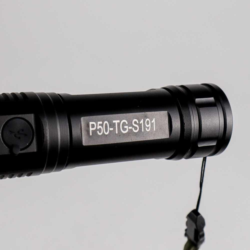 TaffLED Senter LED Outdoor Camping Zoom USB Rechargeable P50 - TG-S191