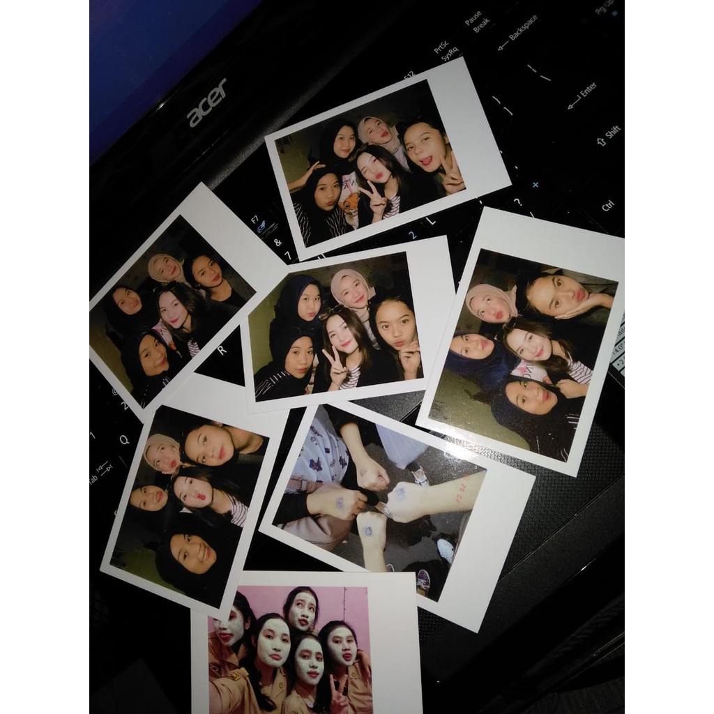 (HARGA SATUAN MINIMAL PESAN 50) CETAK FOTO POLAROID 2R ( BISA COD) + LAMINASI GLOSSY MURAH 2R (BONUS DI DESKRIPSI) PHOTOCARD AESTHETIC MEMORIES