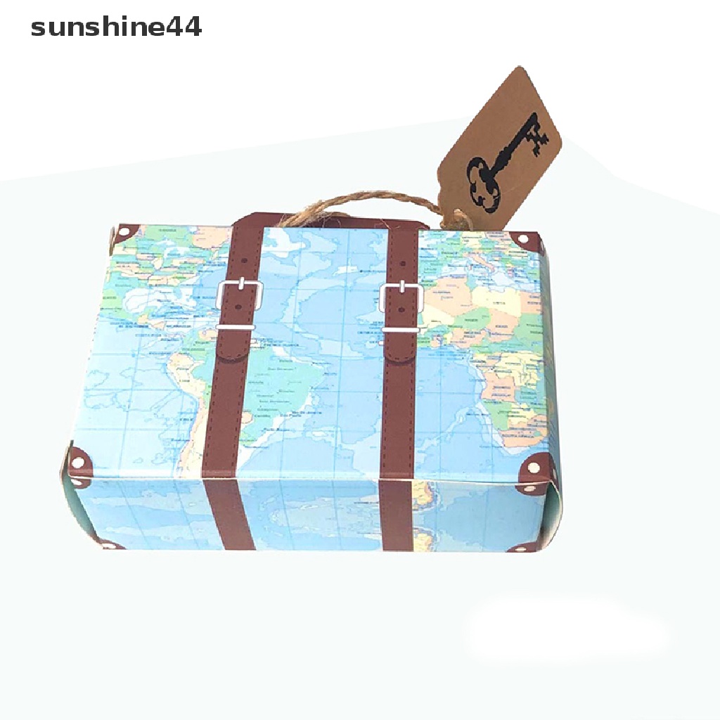 Sunshine 10pcs Kotak Permen / Cokelat Mini Bahan Kertas Kraft Untuk Travel