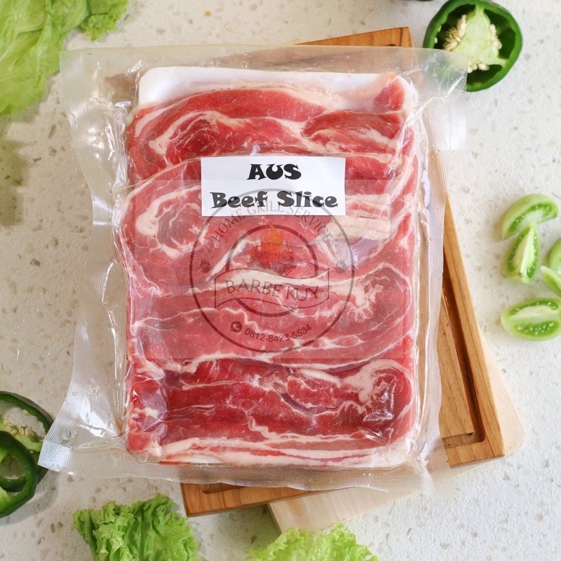 

DAGING SAPI AUS TANPA LEMAK 500Gram | DAGING SAPI IRIS TIPIS | SUKIYAKI YAKINIKU YOSHINOYA