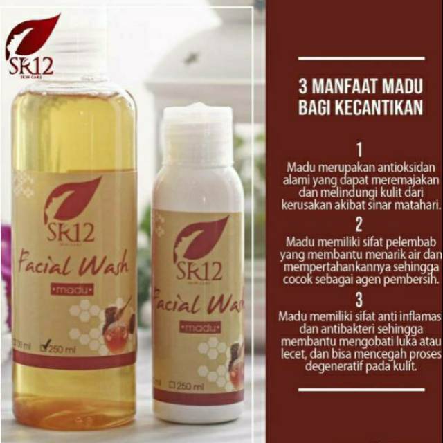 Pembersih wajah facial wash madu 100ml SR12 BPOM ORIGINAL