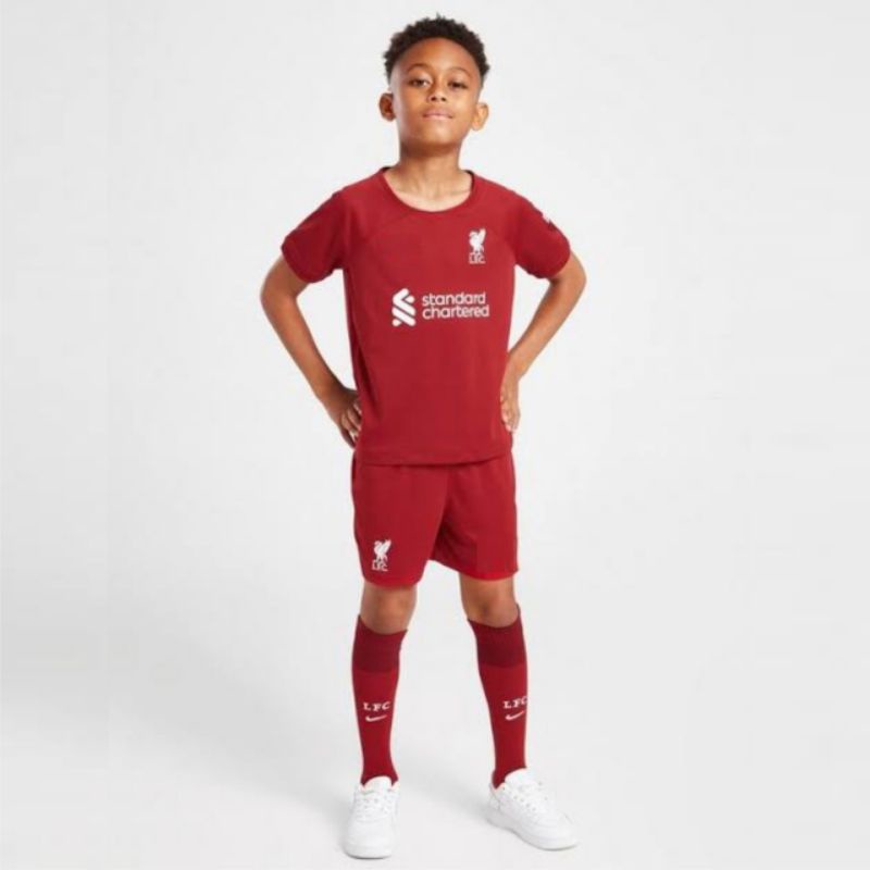 Setelan Baju Anak Bola The Reds Liver Pool