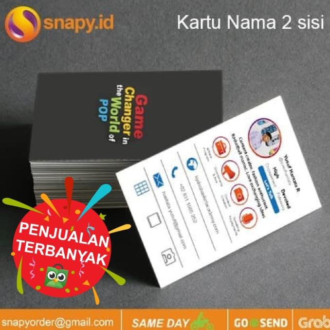 

Cetak Kartu Nama Termurah 2 sisi / bolak-balik snapy90 Ayo Beli