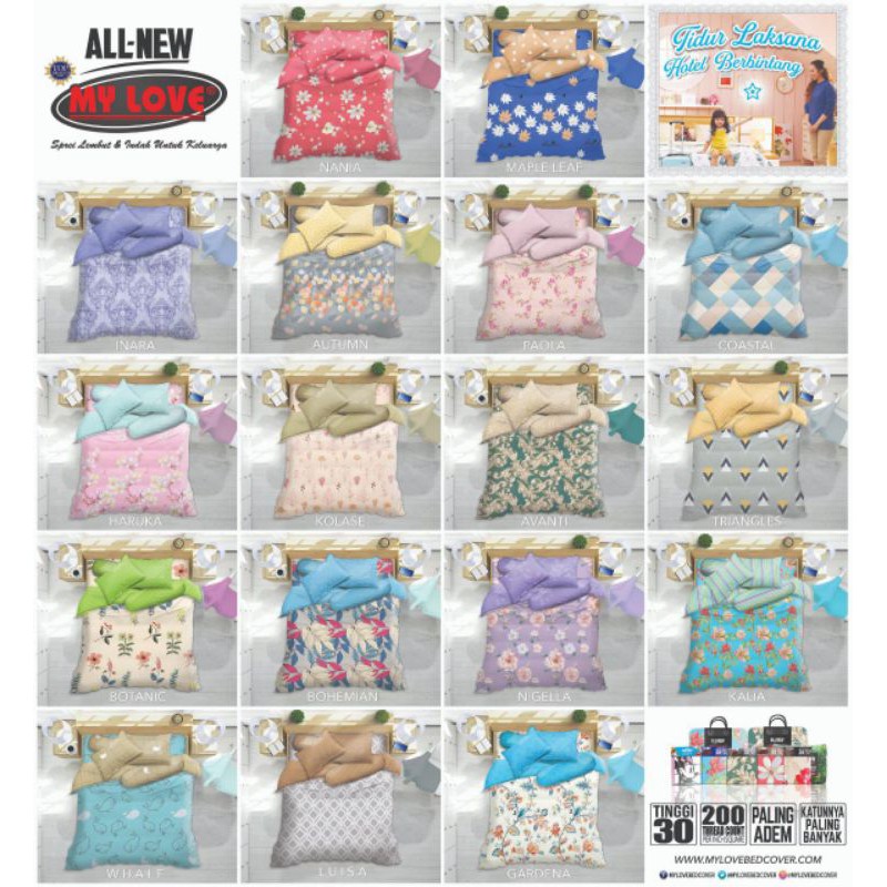 Sprei My Love Karet Uk. 180x200x30