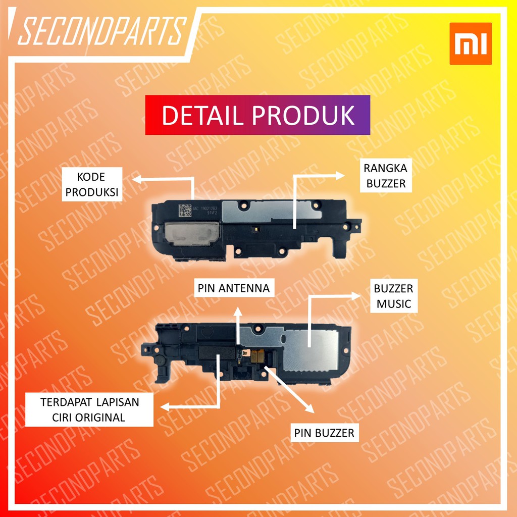 SPEAKER MUSIC BUZZER SUARA XIAOMI REDMI NOTE 6 PRO ORIGINAL COPOTAN