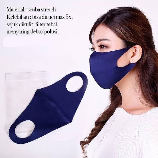 [PA] MASK / MASKER HITAM KPOP KOREA SCUBA ANTI DEBU - MK018