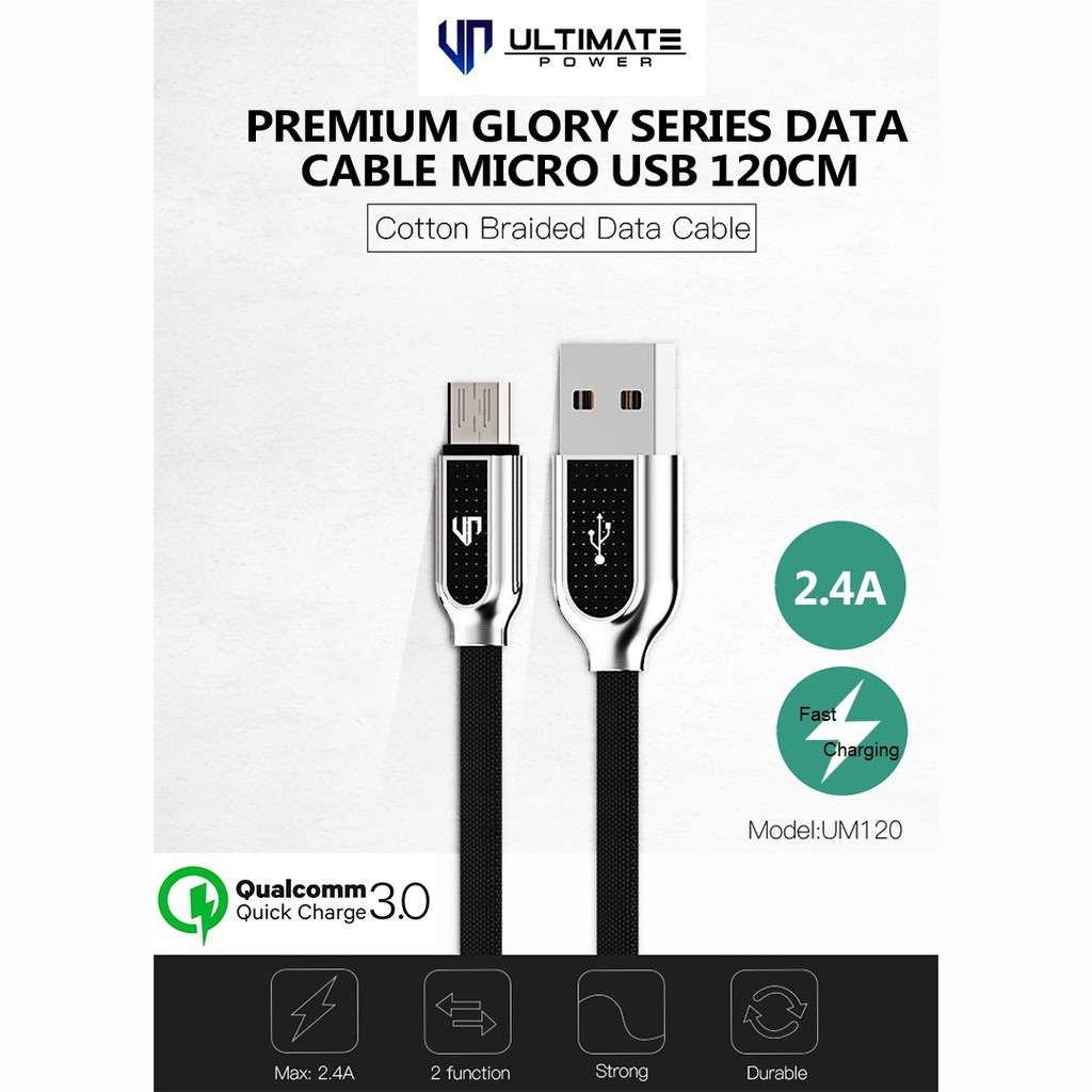 Data Cable Lightning 120CM Ultimate Power Premium Glory Series Kabel UL120