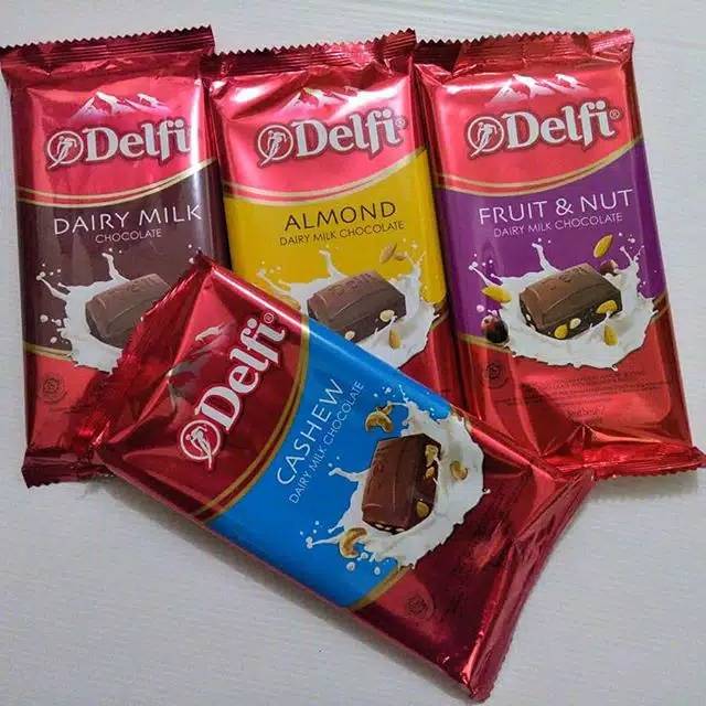 

.DELFI dairy milk chocolate 125gram ukuran besar. ( ds bgr )