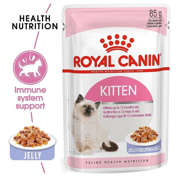 Royal Canin Kitten Instinctive Jelly Pouch 85gr Wet Food Sachet 85 gr