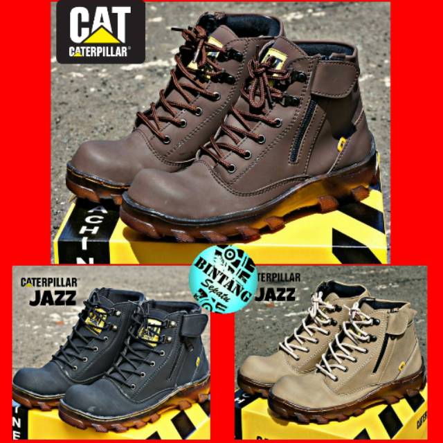 SEPATU BOOTS PROYEK PREMIUM SAFETY SLETING DESIGN DELTA H&M PDL TACTICAL TINGGI MURAH ELEGANT LAKI