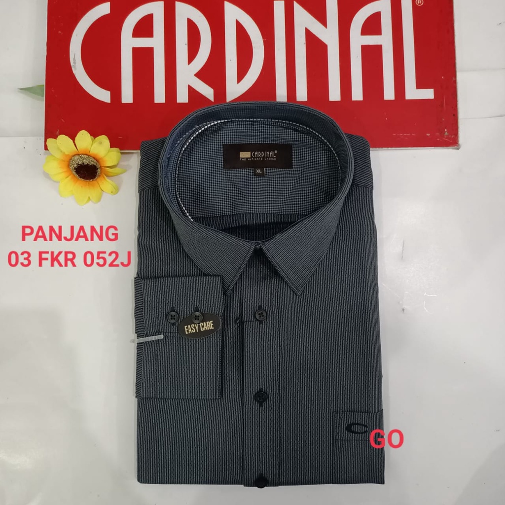 KYIB CARDINAL KEMEJA FORMAL GARIS KOTAK PANJANG Regular Pakaian Atasan Kemeja Pria Dewasa Distro Ori