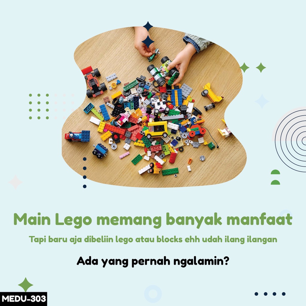 Mainan Edukasi Anak LEGO BUILDING BLOCK TABLE BARU mainan blocks edukasi MEDU 303