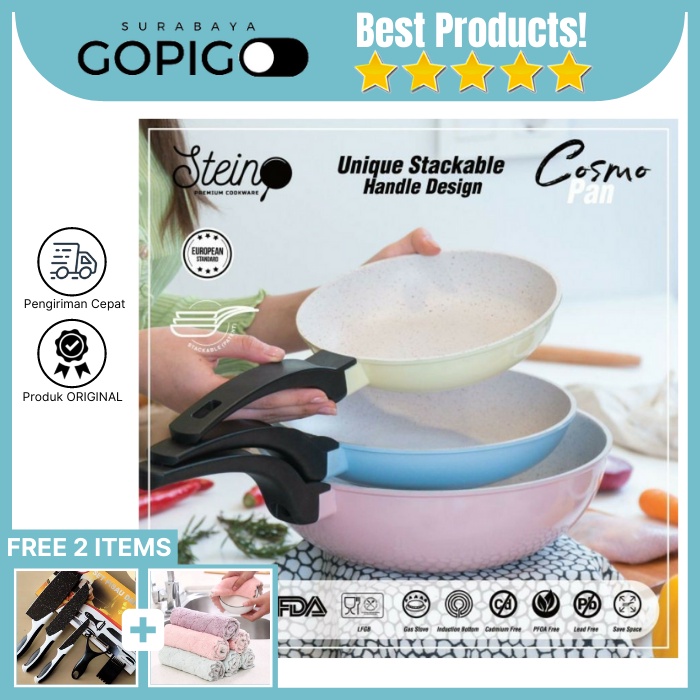 Cosmo Pan Set 3 in 1 Steincookware