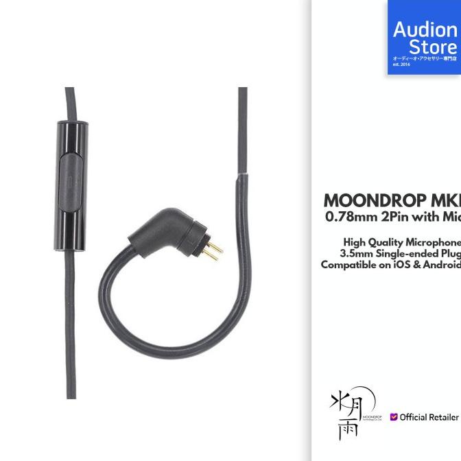 Moondrop Mki Ofc Copper Plated Cable/Kabel Mic 0.78Mm 2Pin 3.5Mm Termurah