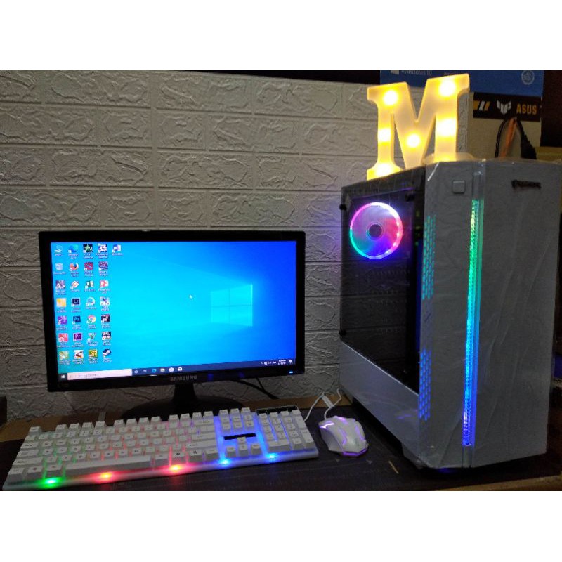 PC GAMING I5 3470+SSD+16GB+LED 19 INC+KEY,MOUSE+USB WIFI FULLSET SIAP PAKAI