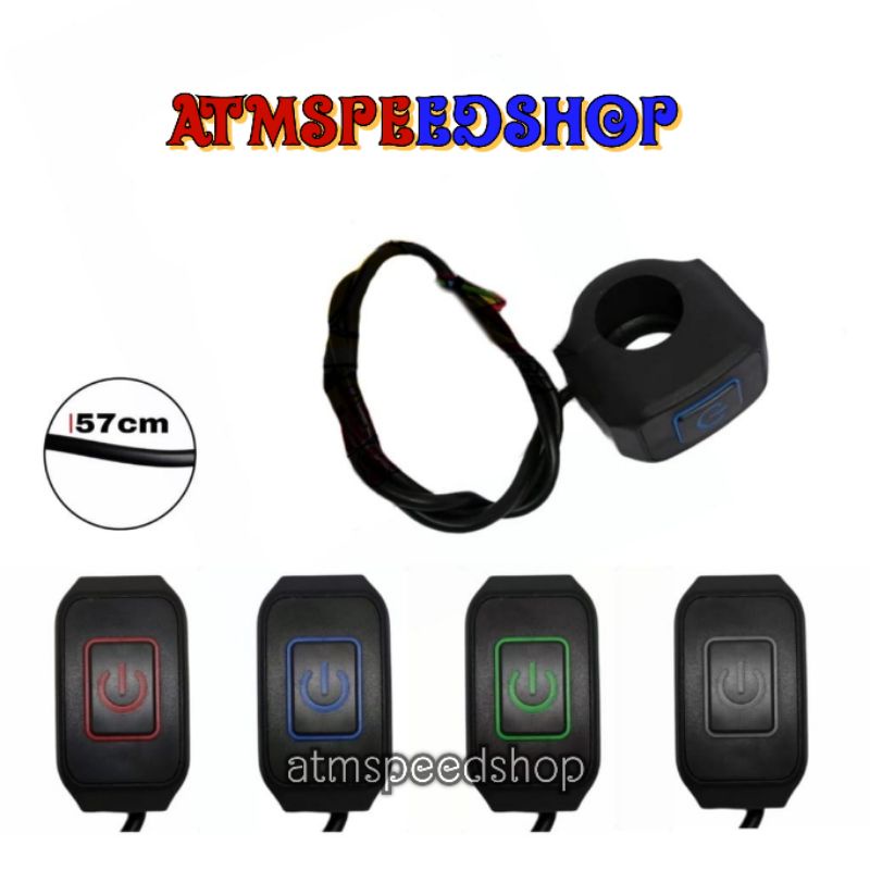 Jual Saklar On Off Motor Lampu LED Power Button On Off LED Saklar Stang Motor LED POWER Button