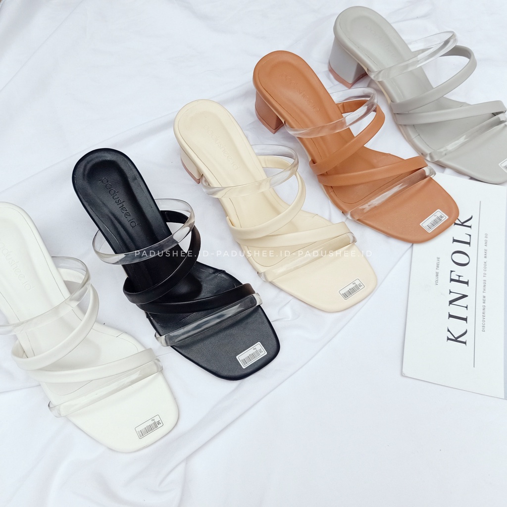 Padushee.id - sandal wanita || LIVIA || heels 5 cm / hak tahu wanita