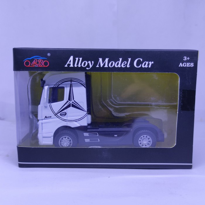 Diecast Miniatur Truck Mercedes benz Actros 1:50 Diecast Truk Mercedes - Putih
