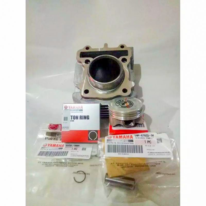 PAKET CYLINDER BLOK SEHER SET PISTON ORIGINAL MIO J MIO GT SOUL GT X RIDE