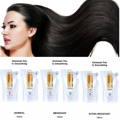 LOREAL XTENSO MOISTURIST SMOOTHING 1 SET (2 X 125ML) | STRAIGHT OLEOSHAPE | PELURUS RAMBUT | REBONDI
