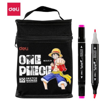 

Deli One Piece Sketch Marker / Spidol Sketsa One Piece Double Dual Tip 30 Warna Alcohol Based Warna Cerah EC180-X
