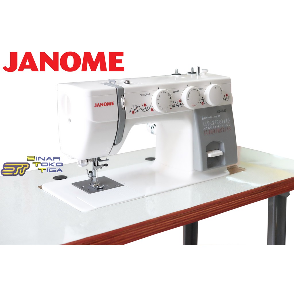 FREE MEJA - JANOME NS 7880 MESIN JAHIT SEMI PORTABLE BODI FULL BESI NS7880