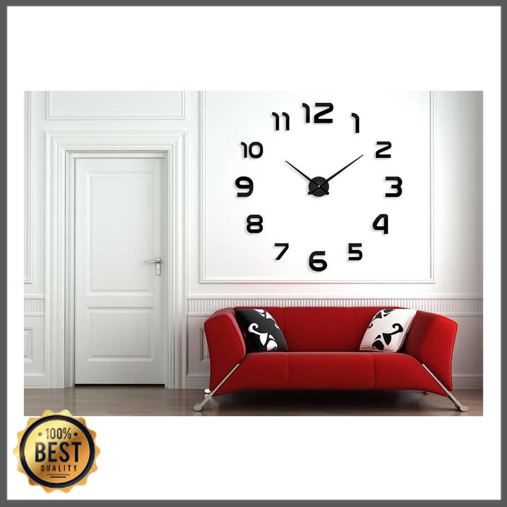 TG-JD004 Jam Dinding Besar DIY Giant Wall Clock Quartz 80-130cm - DIY-105