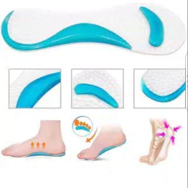 Ready Bantalan Kaki Silikon Anti Slip Insole Gel Pad  Spatu