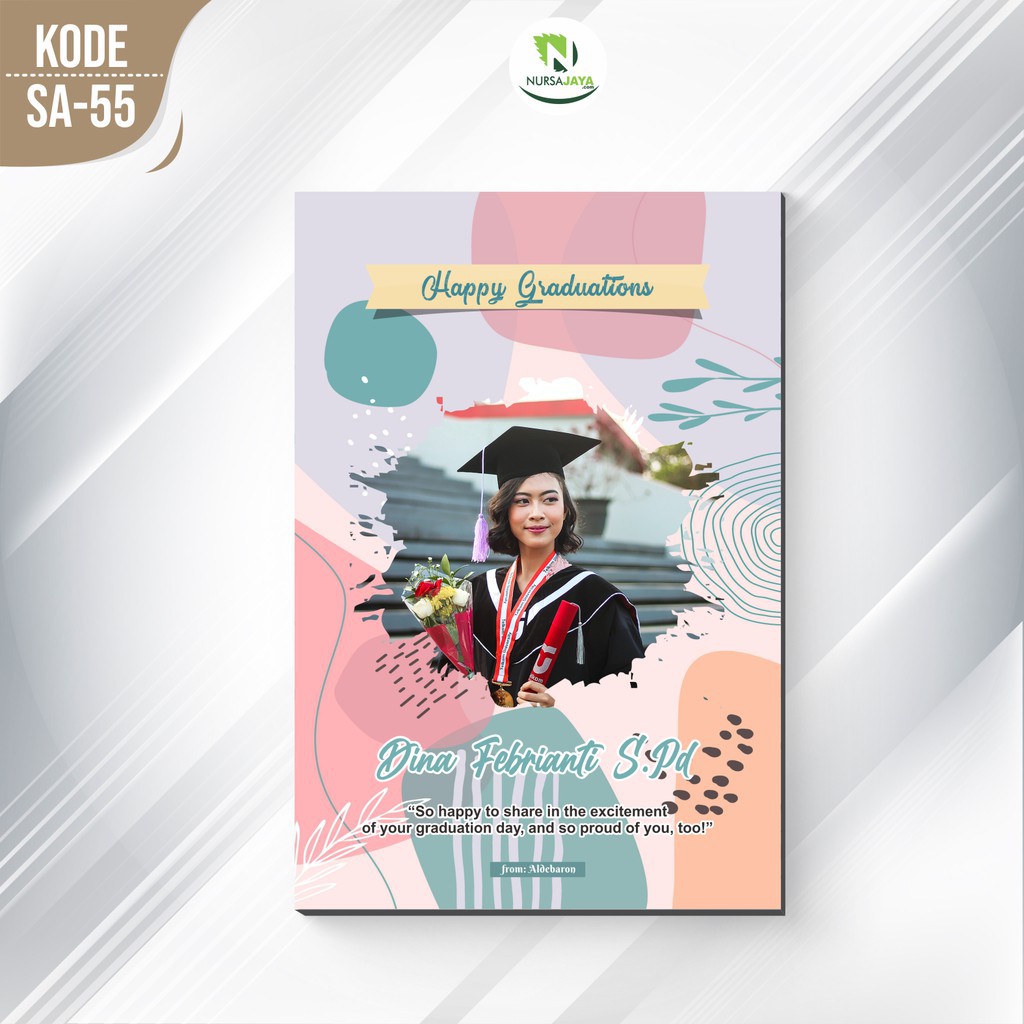 Hadiah Kado Wisuda Graduation Wedding Pernikahan  Ulang Tahun Birthday  Custom foto Murah - NW