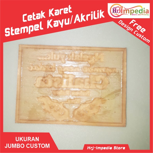 Jual Cetak Karet Stempel Kayu Ukuran Jumbo Cetak Karet Runaflek Cetak Karet Stempel Logo