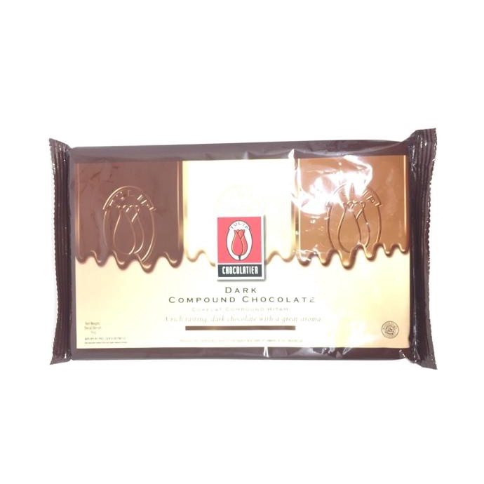 

Dark Chocolate Compound Tulip 1Kg / Cokelat Batang Tulip Dark 1Kg Terbaru