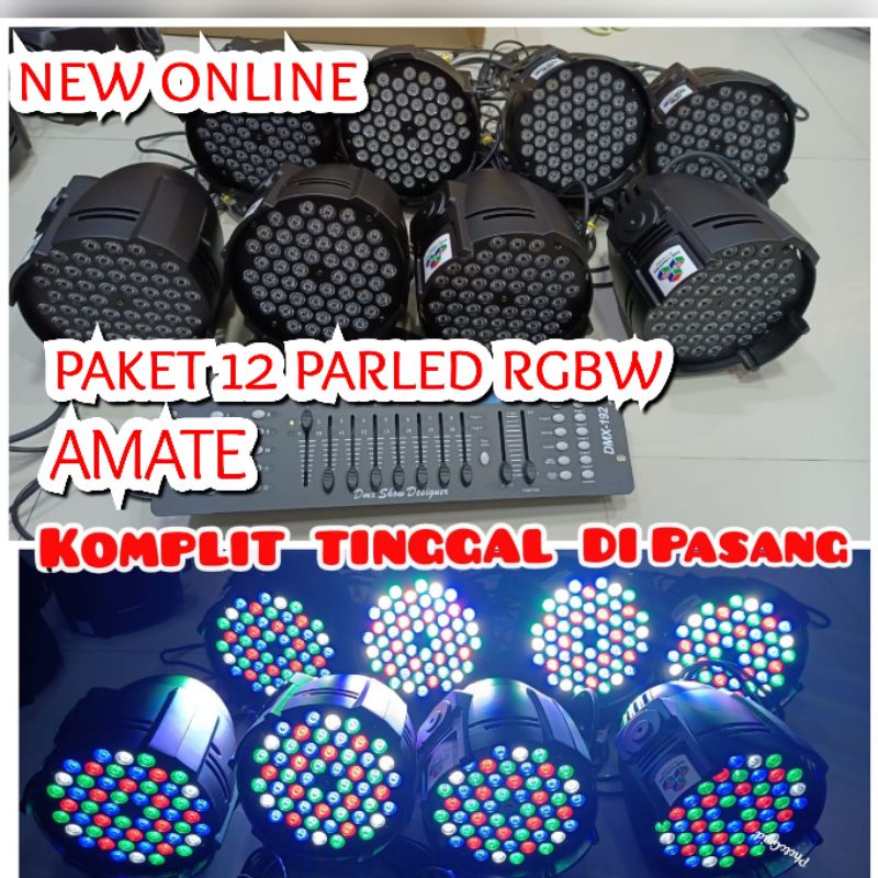 PAKET 12 PARLED RGBW MERK AMATE