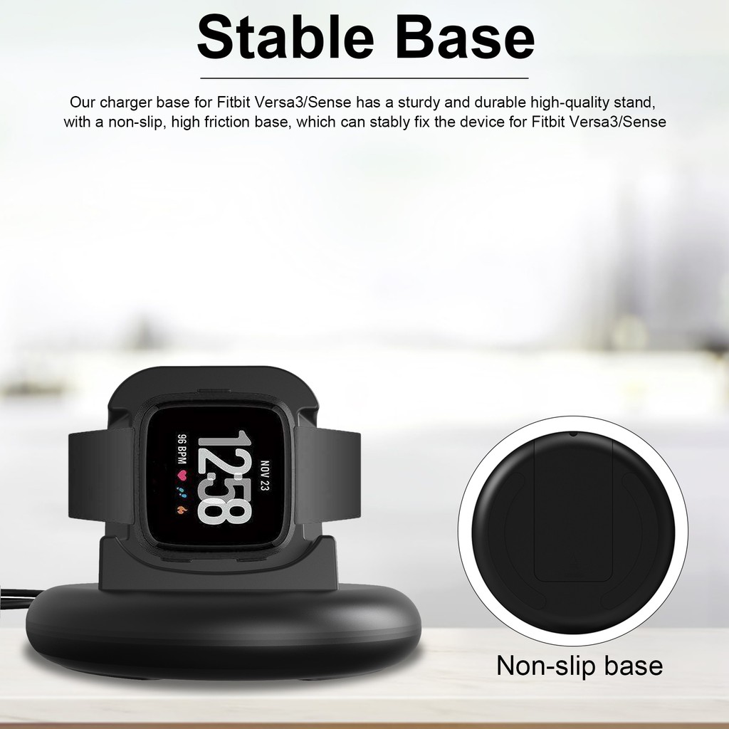 Charging Dock Smartwatch Pengganti Untuk Fitbit Versa 3 &amp; Fitbit Sense