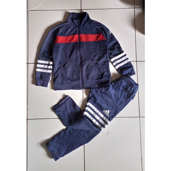 adidas anak jaket tracktop 1 setelan usia anak 10 12 tahun